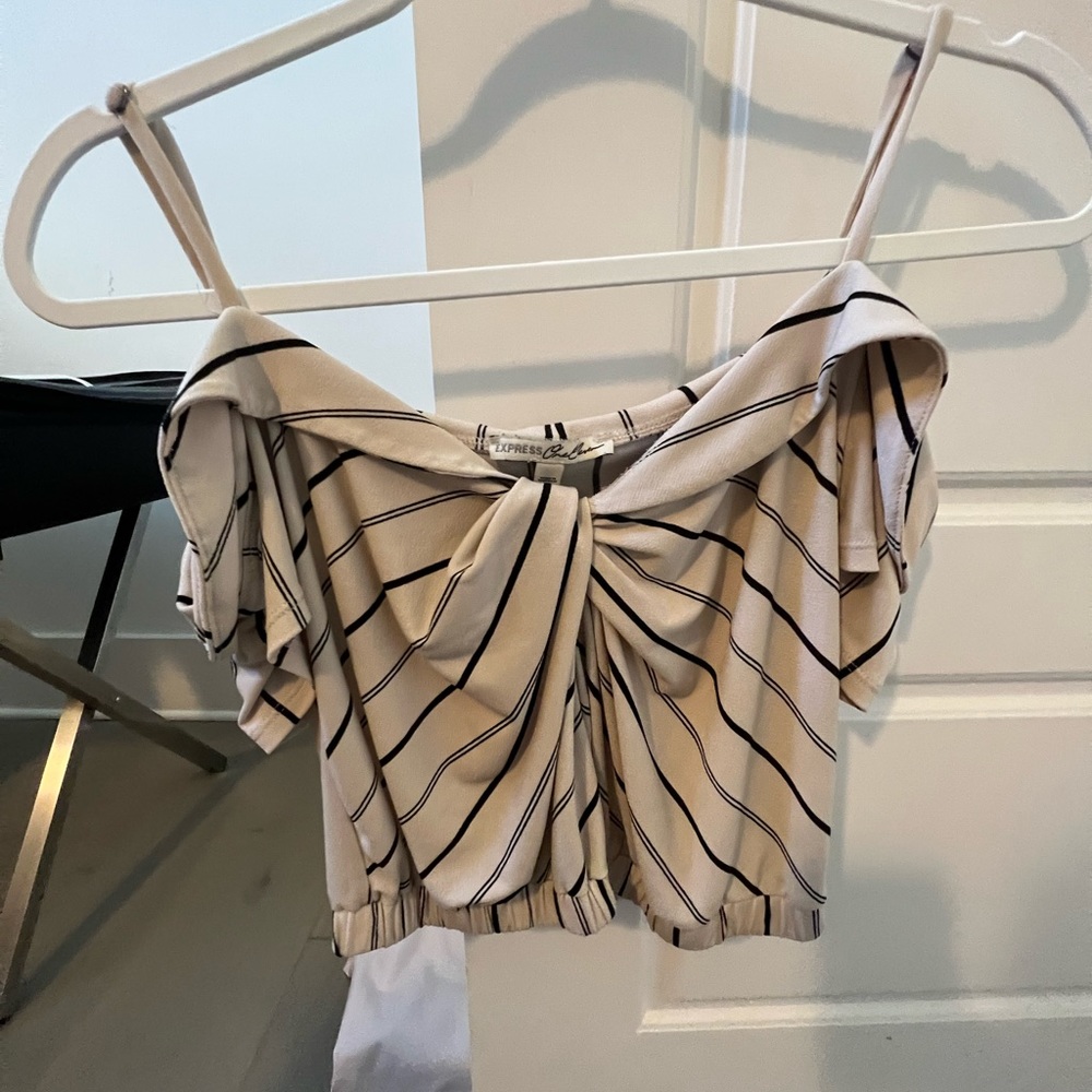 Express off the shoulder crop top